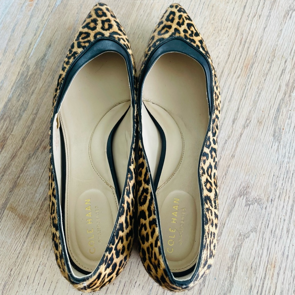 Cole Haan Cheetah pointed toe flats - size 8.5 - like new